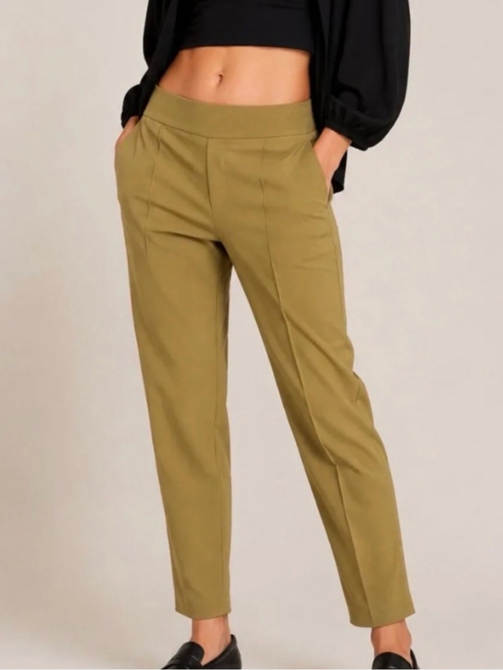 Athleta Olive Green Cropped Ankle Pants